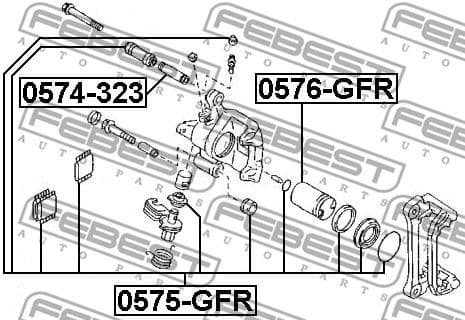 Repair Kit, brake caliper 0575-GFR - image 2