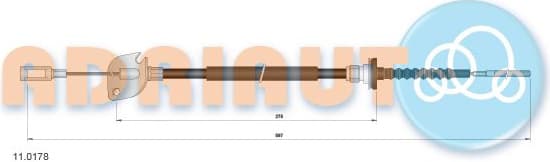 Cable Pull, clutch control 11.0178