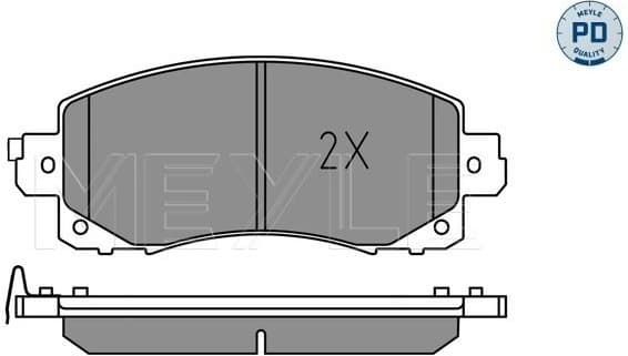 Brake Pad Set, disc brake MEYLE-PD: Advanced performance and design. 025 222 0117/PD - image 2