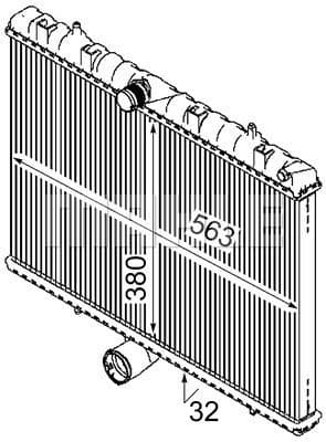 Radiator, engine cooling BEHR CR 889 000S - image 2