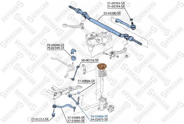 Control/Trailing Arm, wheel suspension 54-02666-SX - image 2
