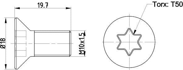 Bolt, brake disc TPM0016