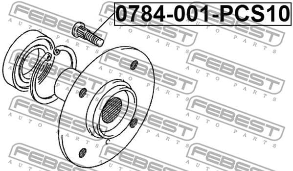 Wheel Stud 0784-001-PCS10 - image 2