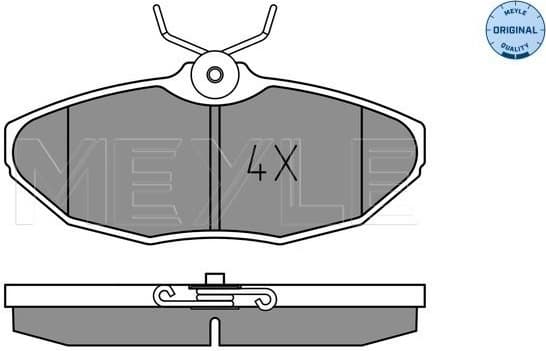 Brake Pad Set, disc brake MEYLE-ORIGINAL: True to OE. 025 234 2417