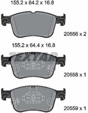 Brake Pad Set, disc brake Q+ 2055601
