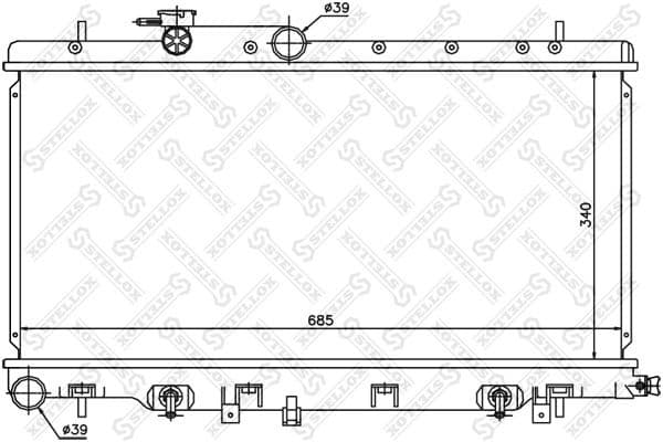 Radiator, engine cooling 10-25144-SX