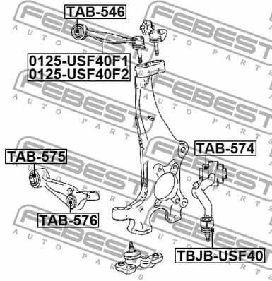 Mounting, control/trailing arm TAB-575 - image 2