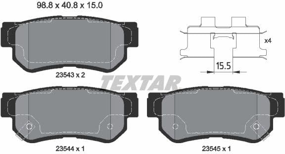 Brake Pad Set, disc brake Q+ 2354306