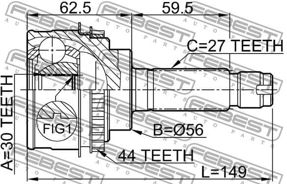 Joint Kit, drive shaft 0810-026A44 - image 2
