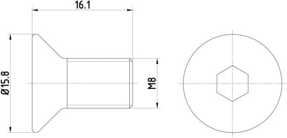 Bolt, brake disc TPM0006