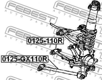 Control/Trailing Arm, wheel suspension 0125-110R - image 2