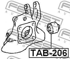 Mounting, control/trailing arm TAB-206 - image 2