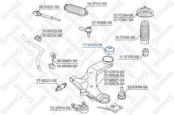 Mounting, control/trailing arm 77-00520-SX