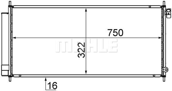 Condenser, air conditioning BEHR AC 717 000S