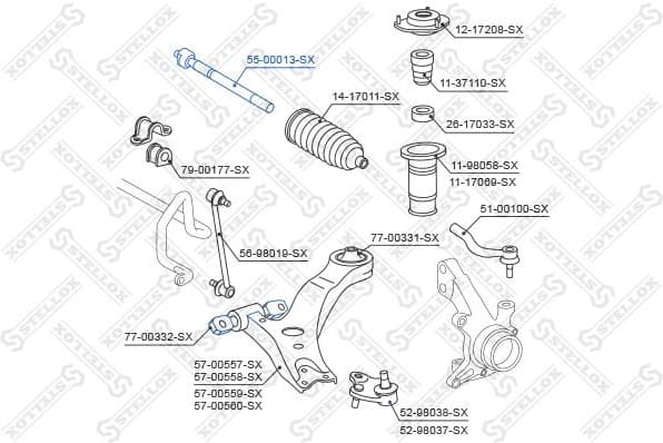 Inner Tie Rod 55-00013-SX - image 2