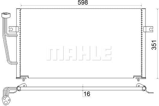 Condenser, air conditioning BEHR AC 193 000S