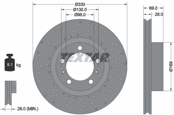 Brake Disc PRO+ 92279605