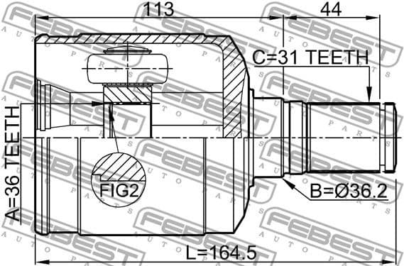Joint Kit, drive shaft 0511-CX7LH - image 2