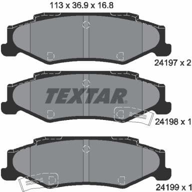 Brake Pad Set, disc brake 2419701