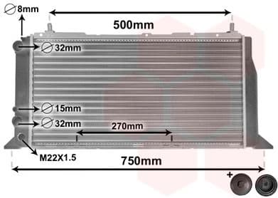 Radiator, engine cooling *** IR PLUS *** 03002026