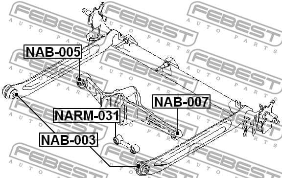 Mounting, control/trailing arm NAB-007 - image 2