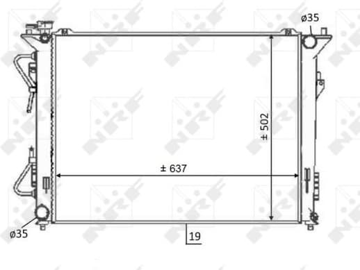 Radiator, engine cooling 59064