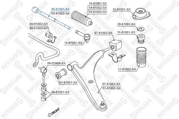 Inner Tie Rod 55-61001-SX - image 2