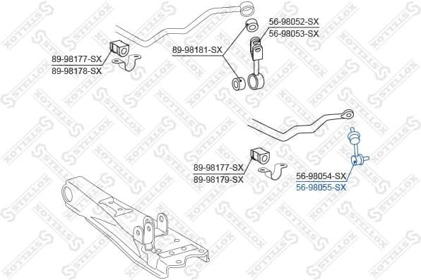 Link/Coupling Rod, stabiliser bar 56-98055-SX