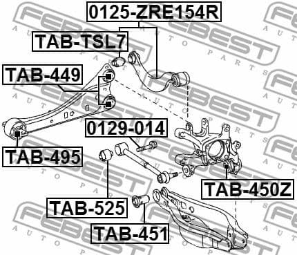 Mounting, control/trailing arm TAB-495 - image 2
