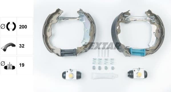 Brake Shoe Set Shoe Kit Pro 84064502