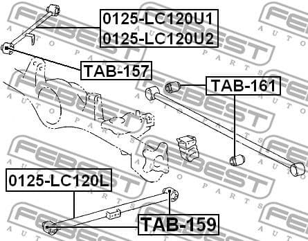 Mounting, control/trailing arm TAB-157 - image 2