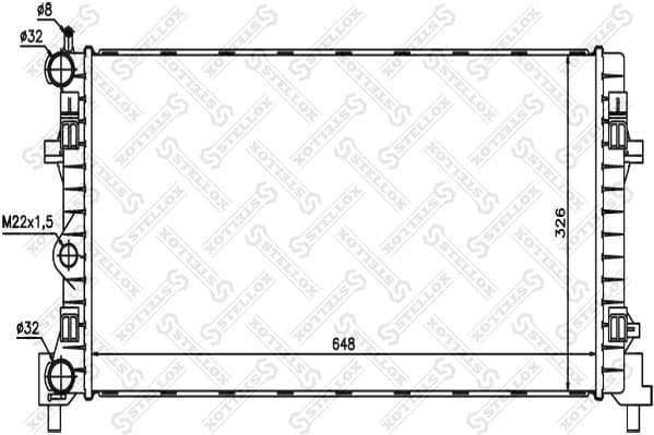 Radiator, engine cooling 10-26222-SX