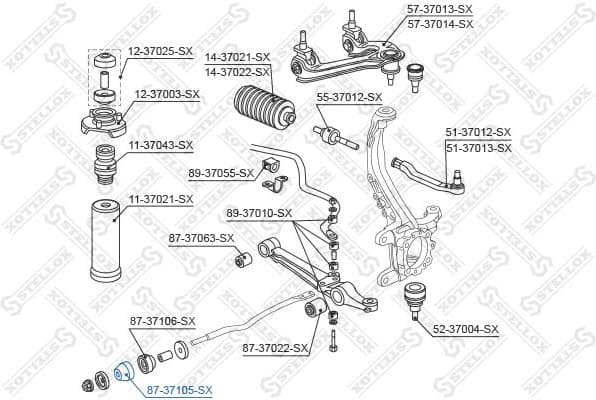 Mounting, control/trailing arm 87-37105-SX - image 2