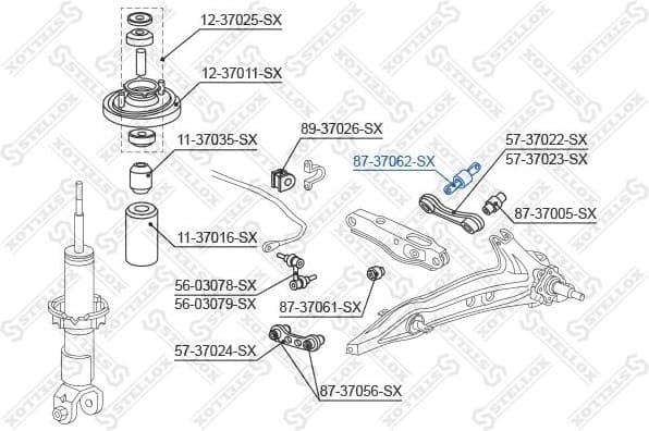 Mounting, control/trailing arm 87-37062-SX - image 2
