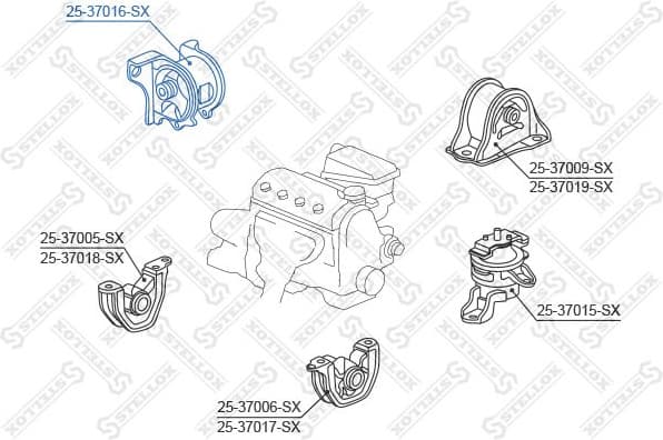 Mounting, engine 25-37016-SX - image 2