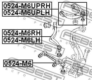 Control/Trailing Arm, wheel suspension 0524-M6RH - image 2