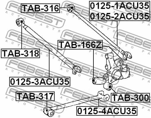Mounting, control/trailing arm TAB-166Z - image 2