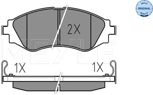 Brake Pad Set, disc brake MEYLE-ORIGINAL: True to OE. 025 232 3417/W