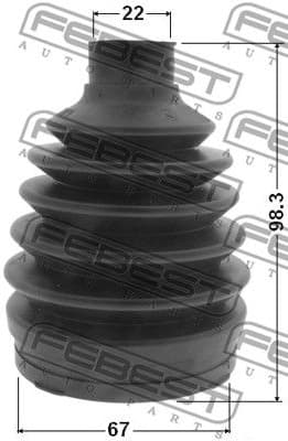 Bellow Kit, drive shaft 0417P-CWRR - image 2