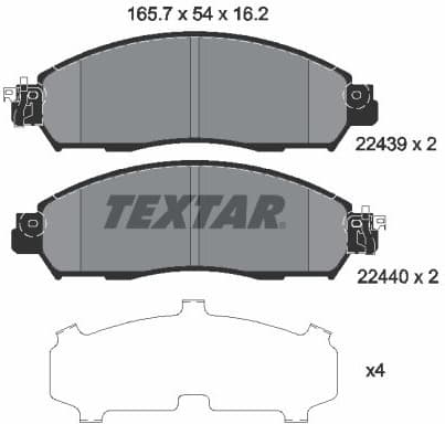 Brake Pad Set, disc brake 2243901