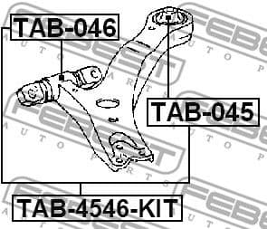 Mounting, control/trailing arm TAB-045 - image 2