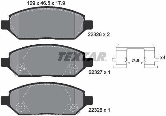 Brake Pad Set, disc brake Q+ 2232601