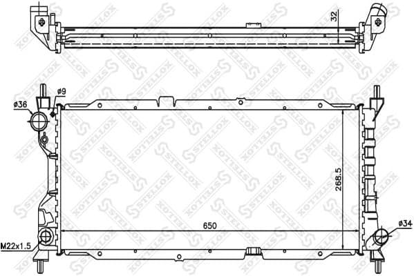 Radiator, engine cooling 10-25203-SX