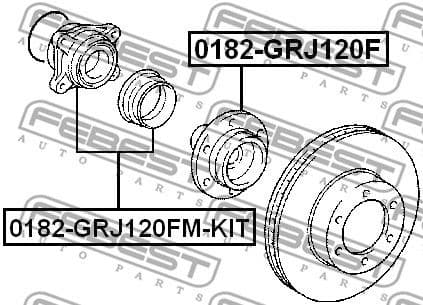 Wheel Hub 0182-GRJ120FM-KIT - image 2