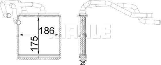 Heat Exchanger, interior heating BEHR AH 254 000S