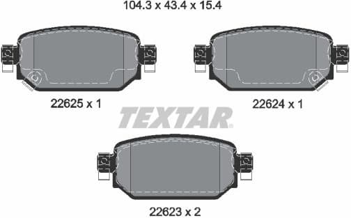 Brake Pad Set, disc brake Q+ 2262301