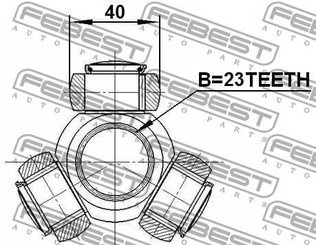 Spider Assembly, drive shaft 2116-CB320AT - image 2