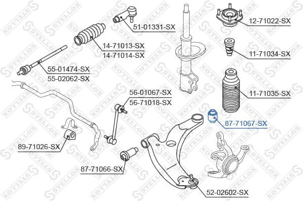 Mounting, control/trailing arm 87-71067-SX - image 2