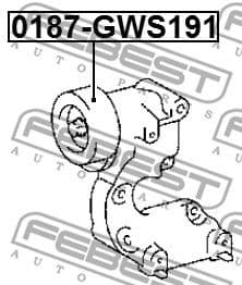 Tensioner Pulley, V-ribbed belt 0187-GWS191 - image 2