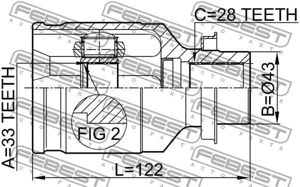 Joint Kit, drive shaft 0511-M6MTRH - image 2